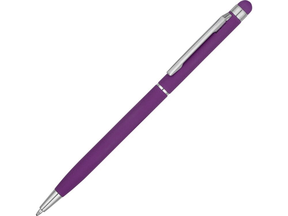 Ручка-стилус шариковая Jucy Soft с покрытием soft touch фиолетовый