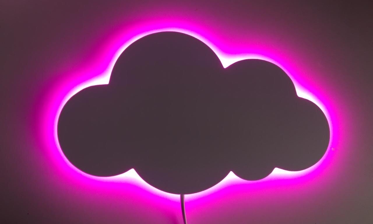 Светильник-ночник "Облако" 40см, с дистанционным управлением, разноцветная подсветка - фотография № 1