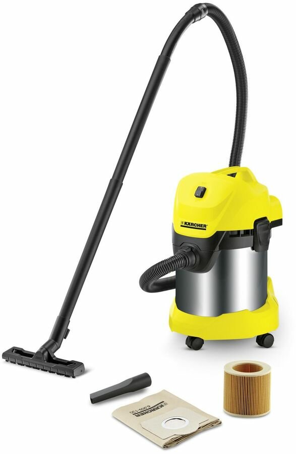 Пылесос Karcher WD 3 Premium *EU-I 1000Вт желтый/черный