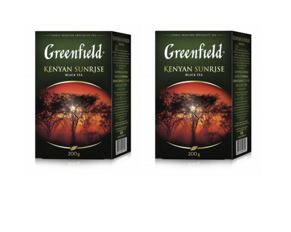 Чай черный листовой Greenfield Kenyan Sunrise, 200 г (комплект 2 шт.) 6007958