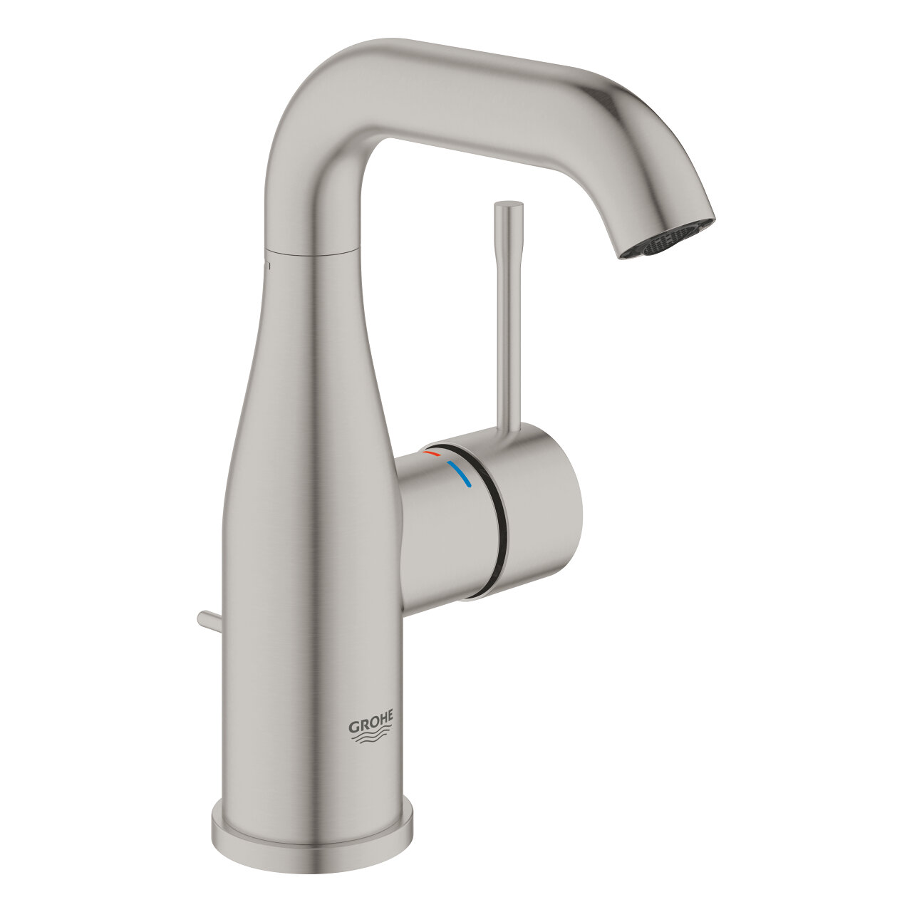 Смеситель для раковины Grohe Essence M-Size, со сливным гарнитуром, EcoJoy, суперсталь 23462DC1