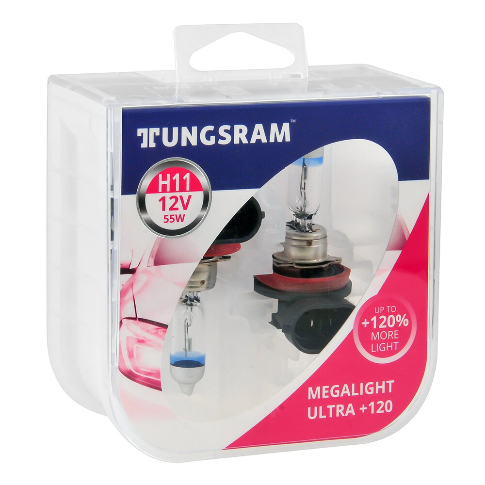   TUNGSRAM MEGALIGHT ULTRA+120 12V H11 55W 2  53110SNU PB2