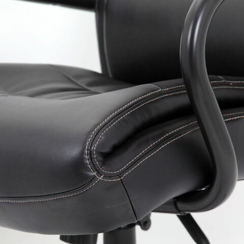 Кресло руководителя BRABIX PREMIUM Heavy Duty HD-004, нагрузка до 200 кг, экокожа, черное. - фотография № 8