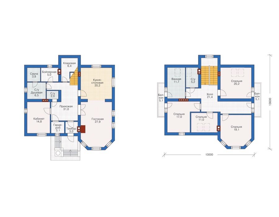 Проект дома Plans-54-29 (231 кв.м, газобетон) - фотография № 3