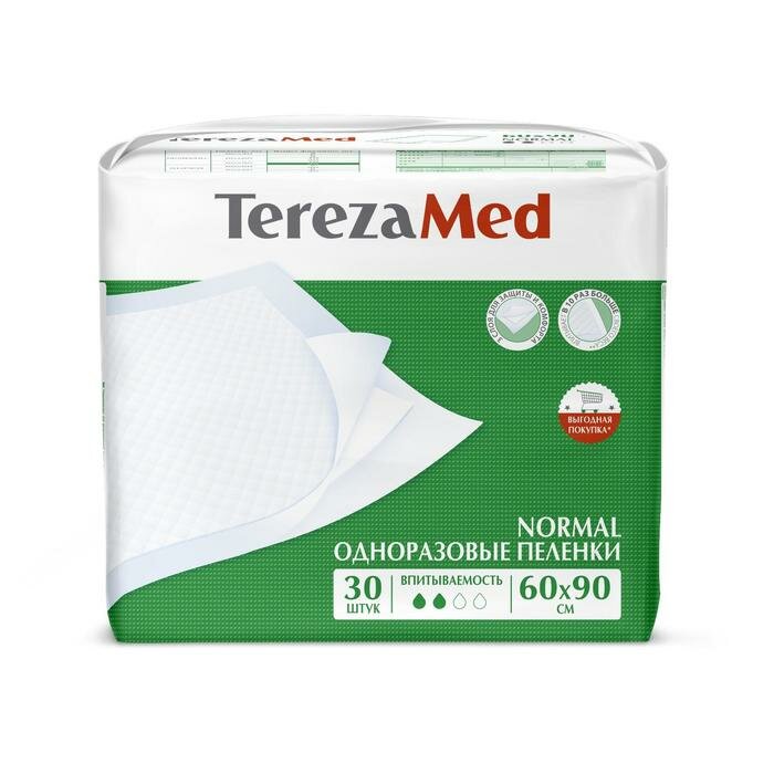 TerezaMed Normal / ТерезаМед Нормал - пеленки одноразовые 60x90 см 30 шт.