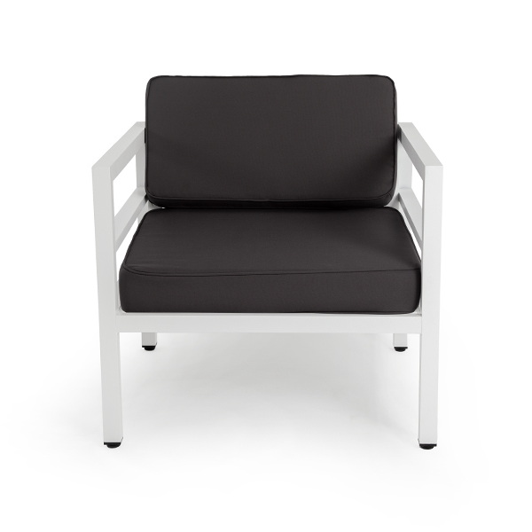Эстелья кресло интерьерное, каркас из алюминия, темно-серый - цена за 1 п.м, ширина 140 см - фотография № 5