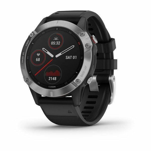 Часы GARMIN Fenix 6 (Silver/Black Band) (Часы GARMIN fenix 6 Silver w/Black BandGPS WatchWW (010-02158-00))