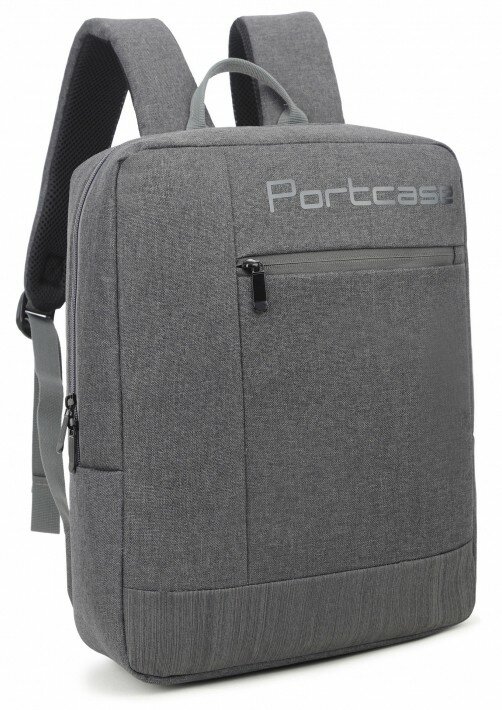 Рюкзак для ноутбука Portcase KBP-132GR рюкзак, максимальный размер экрана 15.6", материал: синтетический, цвет: серый
