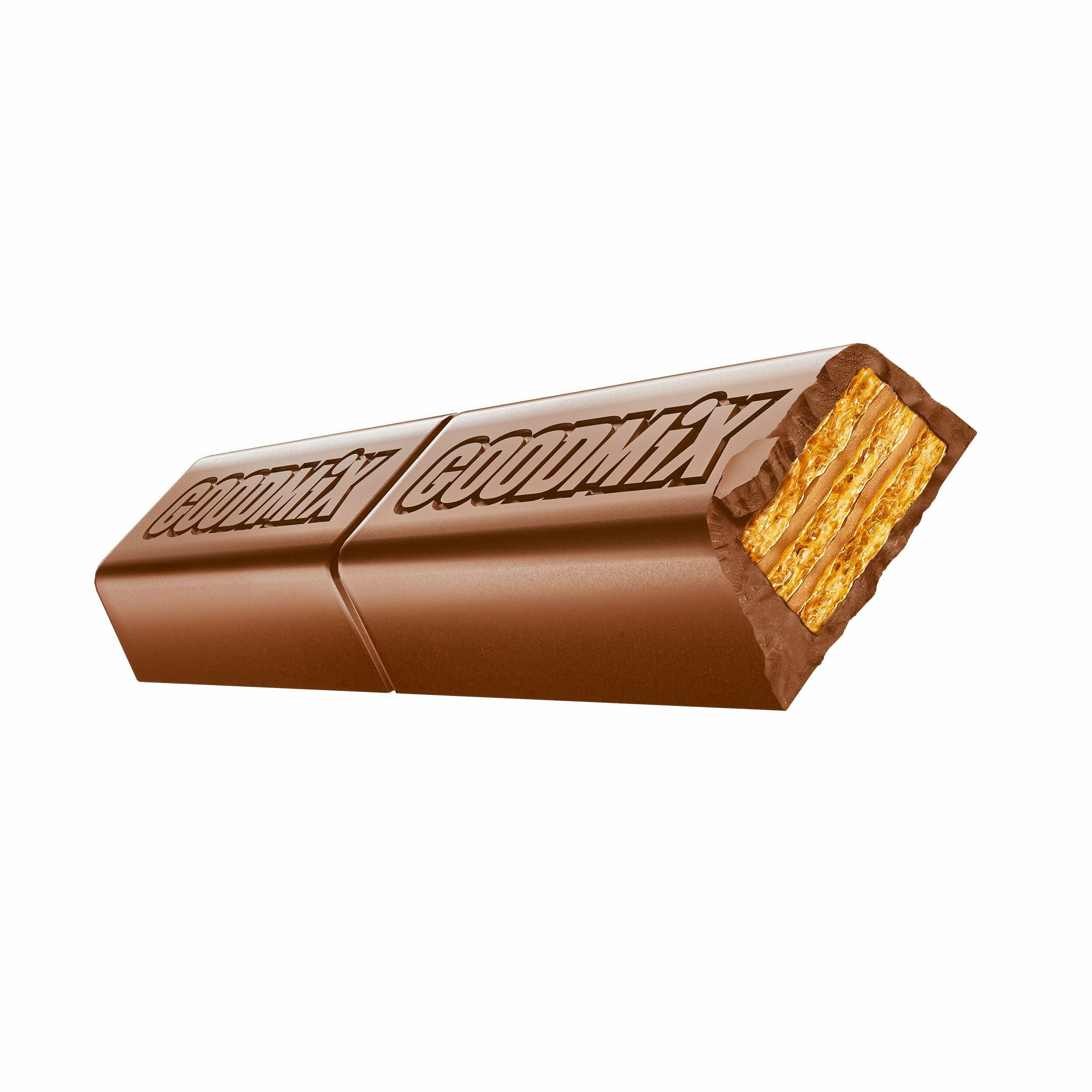 Шоколадный батончик, "Goodmix Original", в молочном шоколаде и с хрустящей вафлей, 29г 42 шт - фотография № 4