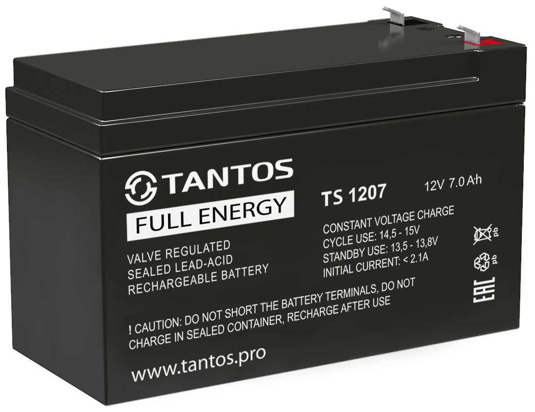 Аккумулятор Tantos 12В 7 А&#8729 ч (TS 1207)