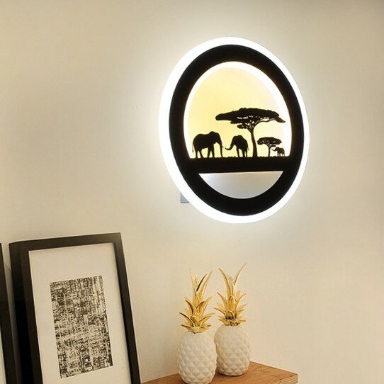 Декоративный светильник "Слоны" 220Вольт, 10Вт, нейтральный белый - фотография № 3