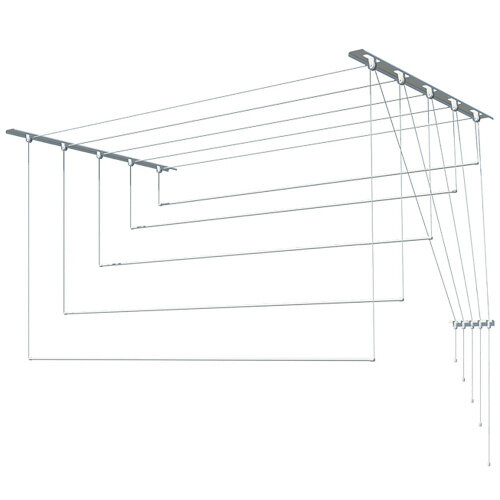 Сушилка для белья лиана 2,3м настенно-потолочная, металлическое крепление, 5 линий