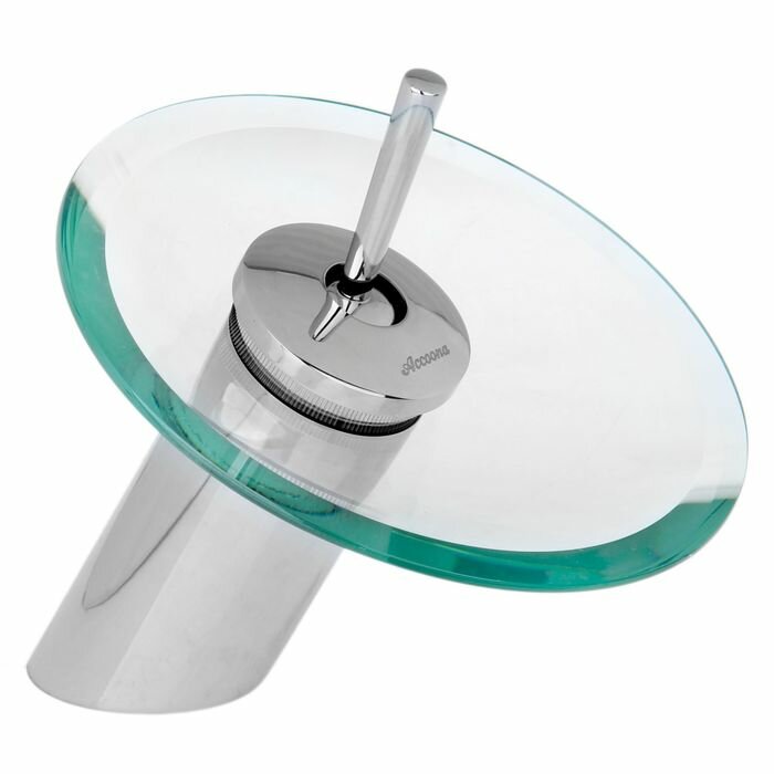 фото Смеситель для раковины A9090, однорычажный, водопад, стекло