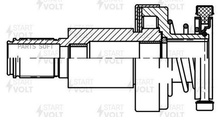 STARTVOLT VCS-1819 Привод стартера (бендикс) для а/м VAG Tiguan (07-) 2.0TFSI/2.0TDI/Passat B7 (11-) 1.8TSi (VCS 1819)