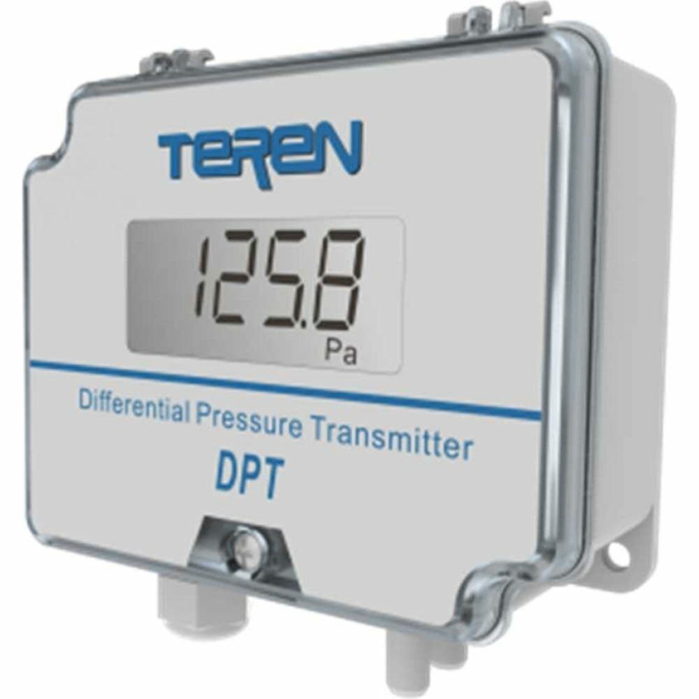 Датчик перепада давления 0-250/500/1000 Pa, RS485/Modbus LCD дисплей Teren DPT381