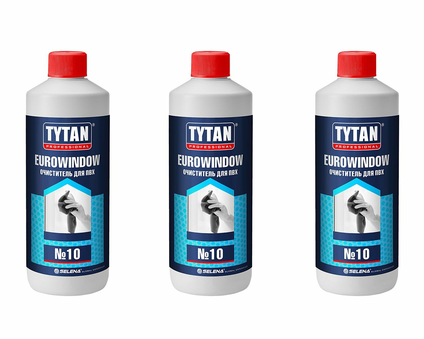 фото Очиститель для ПВХ Tytan Professional Eurowindow №10 прозрачный 950 мл (3 шт.)