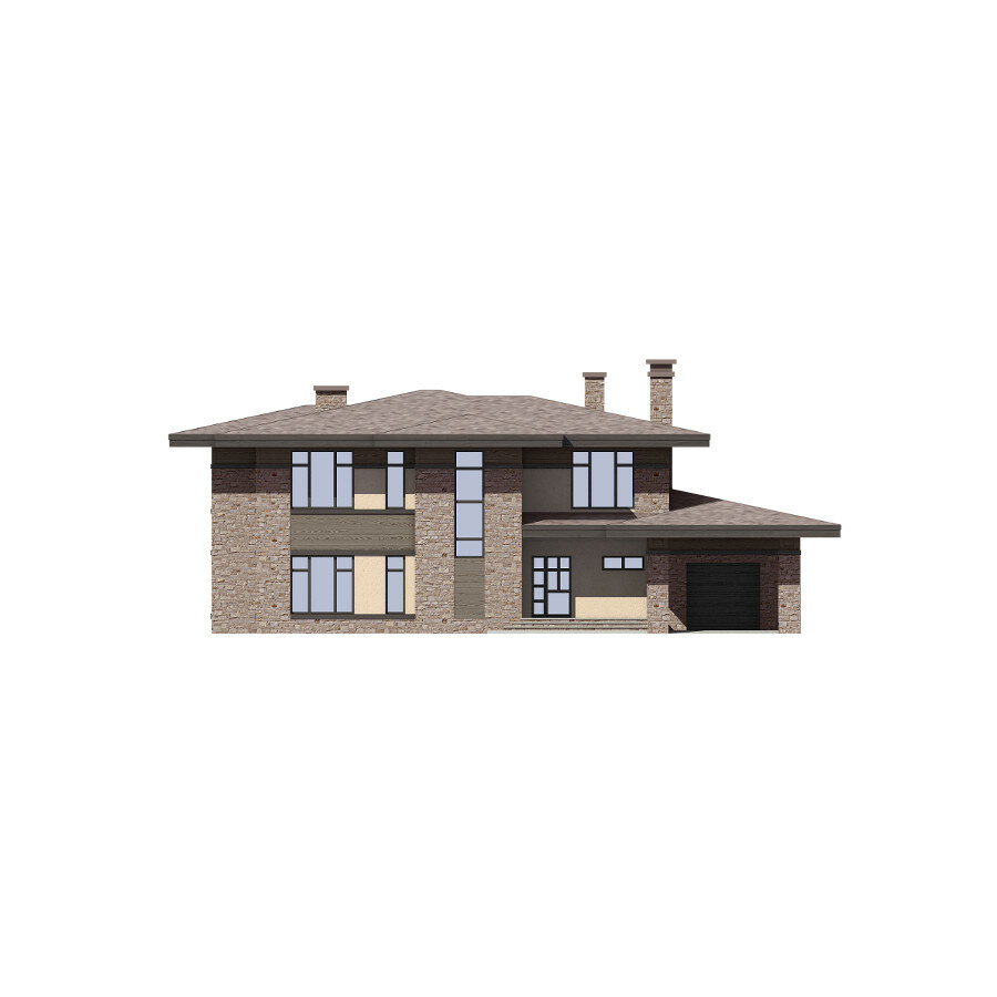 45-04-Catalog-Plans - Проект двухэтажного кирпичного дома с террасой - фотография № 4