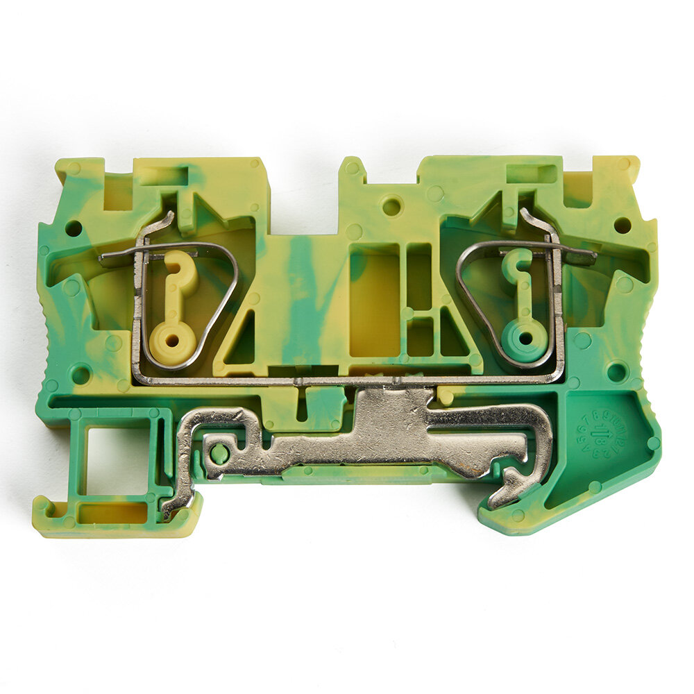 Зажим пружинный, 2-проводной проходной ЗНИ - 6,0 (JXB ST 6), желтый, зеленый STEKKER fr_39961 - фотография № 8