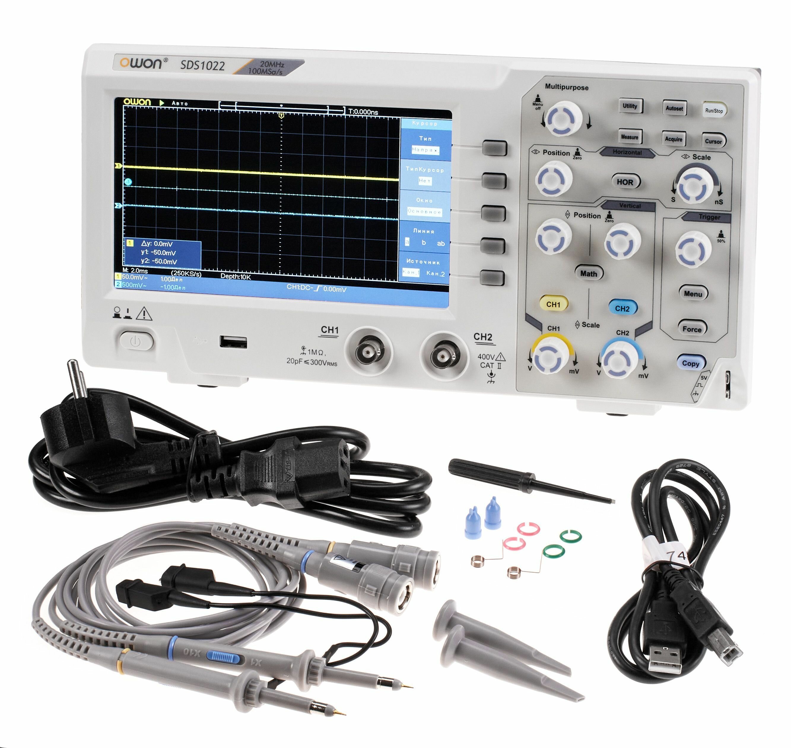 Цифровой осциллограф SDS1022 - фотография № 2