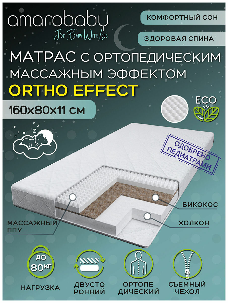 Матрас детский Amarobaby Ortho effect