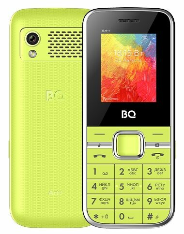Мобильный телефон BQ 1868 Art+ Green. Sc6531e, 1, 208MHZ, ThreadX, 32 Mb, 32 Mb, 2G GSM 850/900/1800