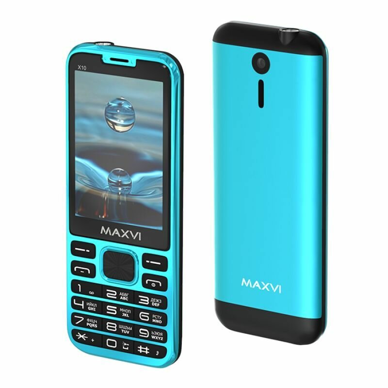 Мобильный телефон стандарт gsm MAXVI X10 AQUA BLUE