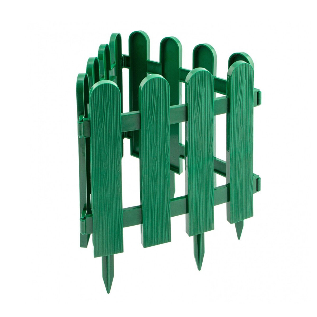 Забор декоративный Palisad Классика, 29 x 224 см, 7 секций, зеленый