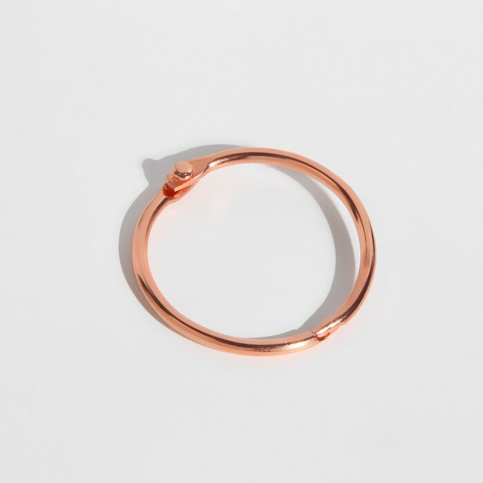 Кольцо для карниза, разъёмное, d = 28/33 мм, 10 шт, цвет розовое золото - фотография № 2