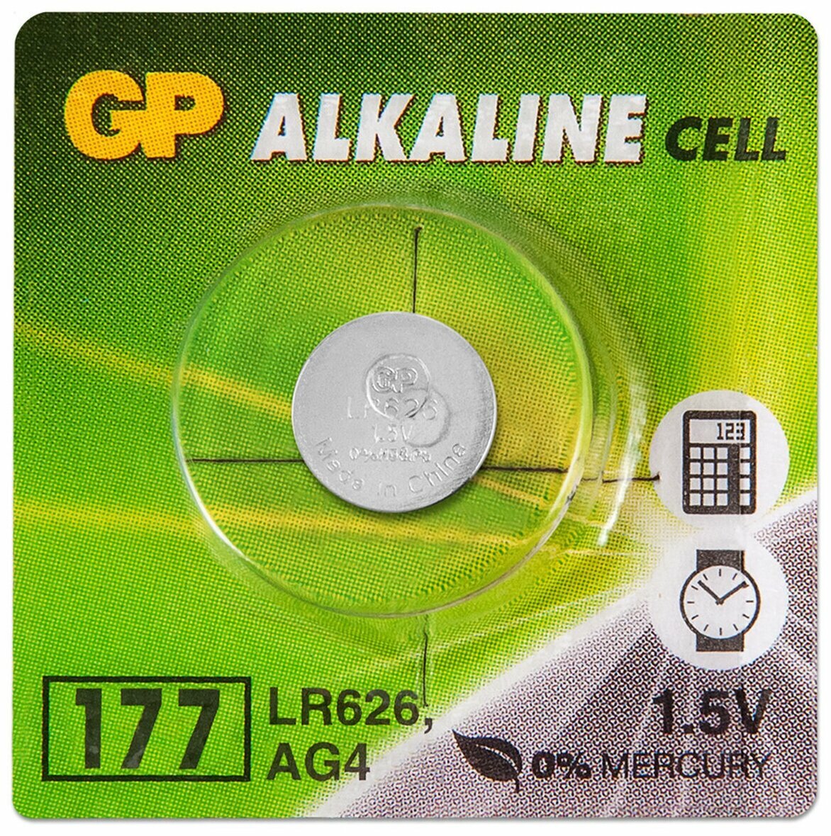 ABC Батарейка GP Alkaline 177 1.5В LR626/AG4 (1шт./уп.) (ret)