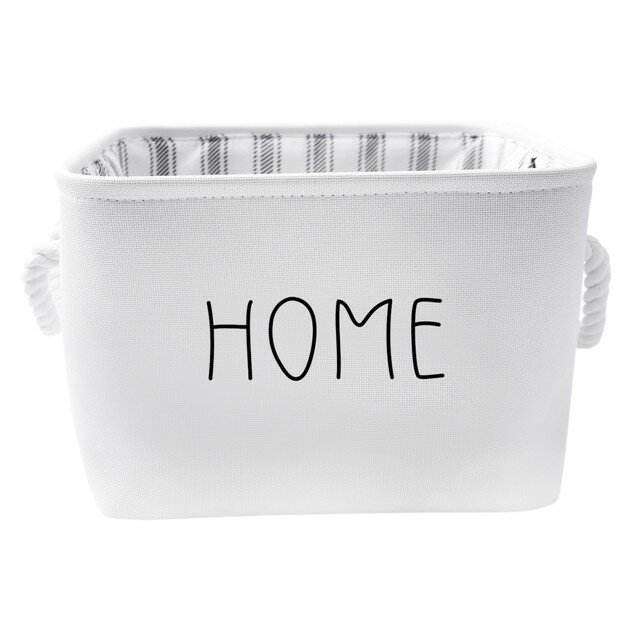 фото Корзина для хранения handy home 280x280x230мм белый ткань