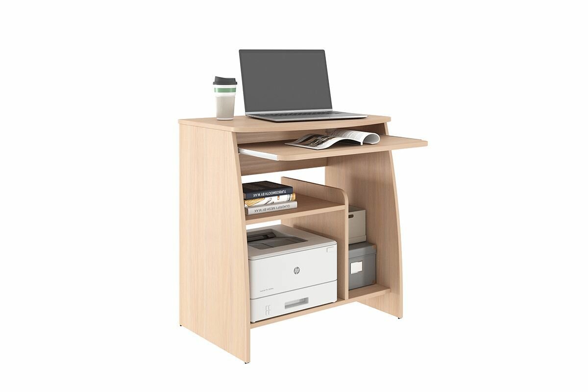 фото Стол компьютерный Кроха Мебельсон дуб млечный