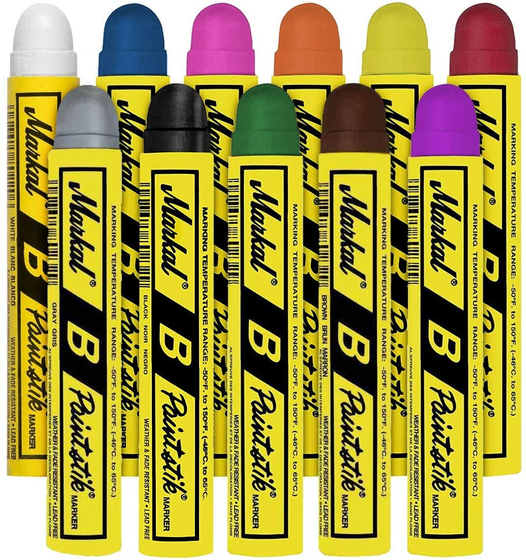 Маркер краска для граффити мелок с твердой краской Markal B Paintstik набор из 11 штук разных цветов