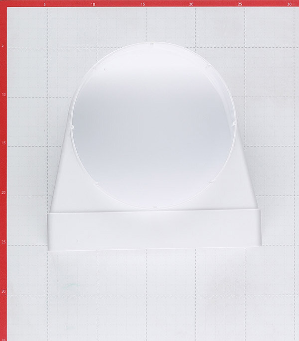 Соединитель угловой пластиковый для плоских воздуховодов 60х204 мм с круглыми d160 мм - фотография № 3