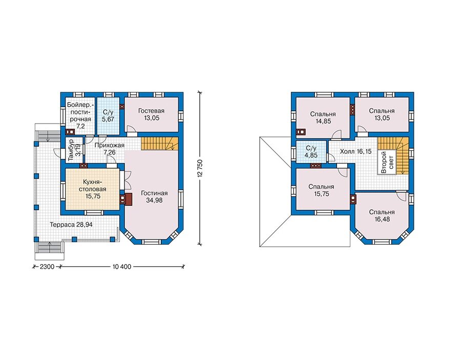 Проект дома Plans-64-46 (171 кв.м, газобетон) - фотография № 3