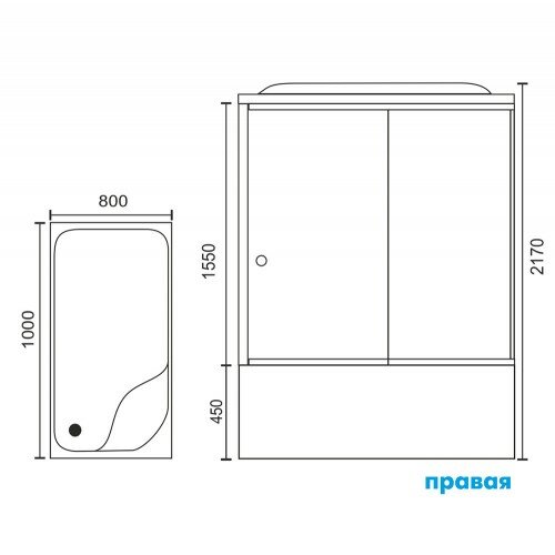 Душевая кабина Royal Bath RB 8100BP6-WC(белое/матовое) правая - фотография № 2