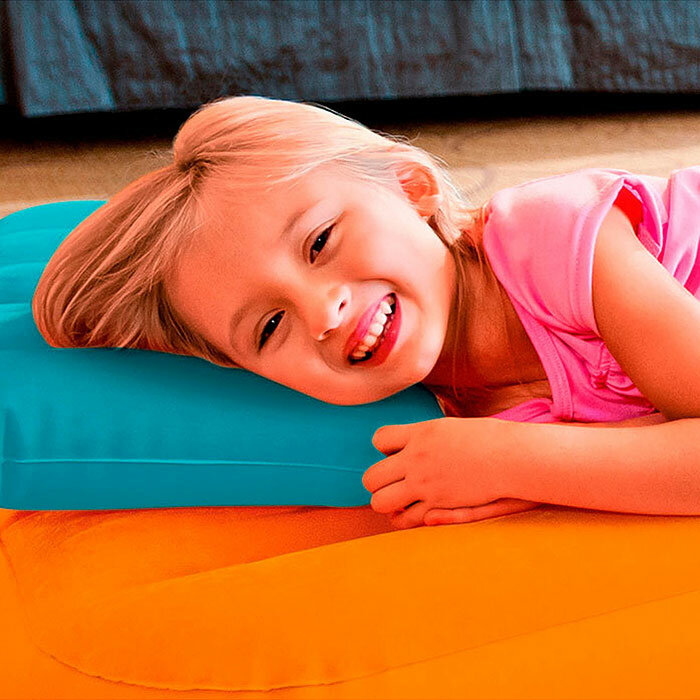 Универсальная цветная подушка, 43 х 28 х 9 см, от 3 лет, цвета микс, 68676NP INTEX - фотография № 1