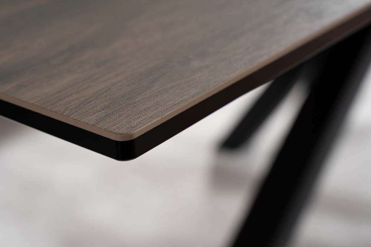 Стол обеденный Signal COLUMBUS Ceramic 160 раскладной (эффект дерева/черный) - фотография № 7