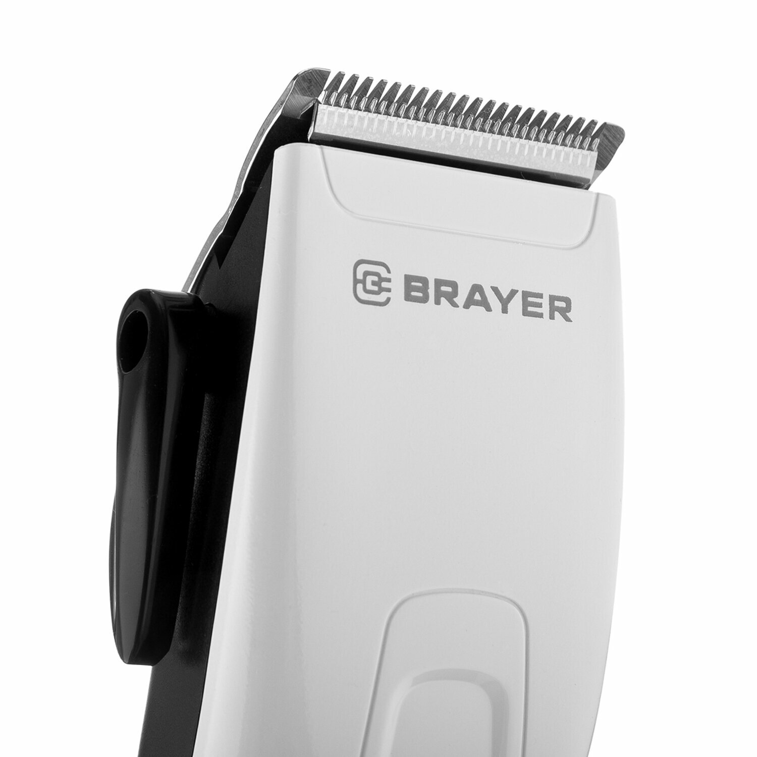 Машинка для стрижки волос BRAYER BR3430, 15Вт, 4 насадки, сеть, белая - фотография № 3