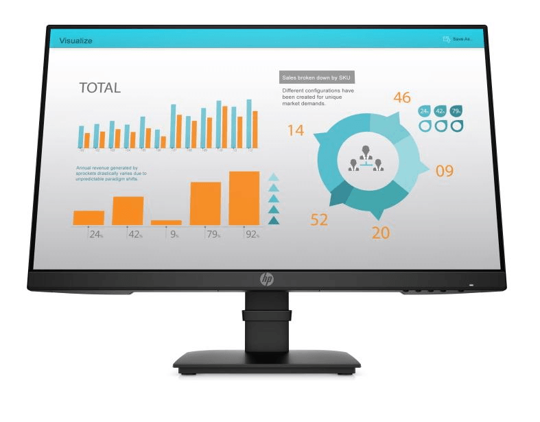 HP Монитор LCD 24'' [16:9] 1920х1080(FHD) IPS, nonGLARE, 75 Hz, 300 cd/m2, H178°/V178°, 1000:1, 20М:1, 16.7M, 5ms, VGA, HDMI, DP, Tilt, 1Y, Black