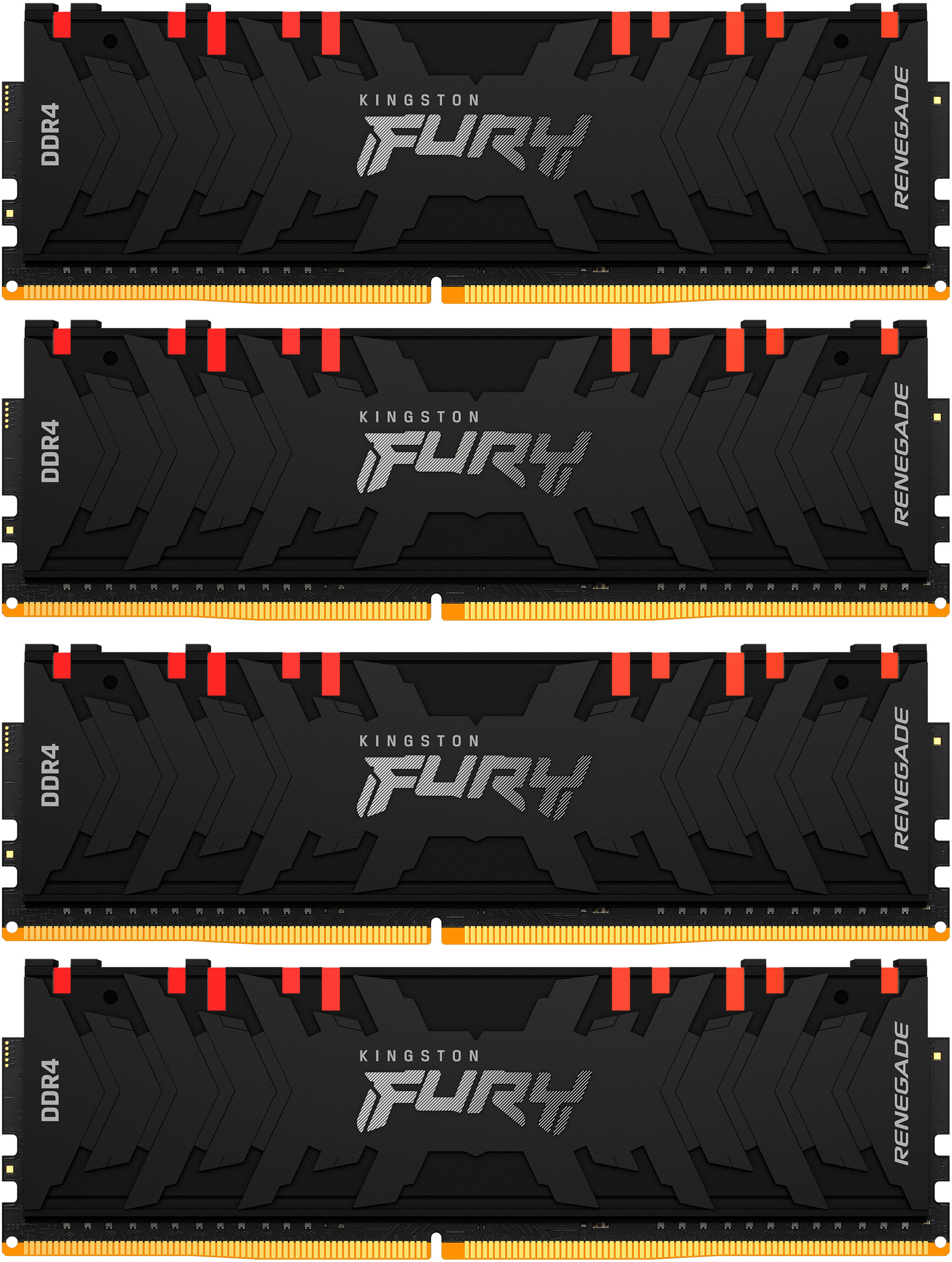 Kingston Память оперативная Kingston 32GB3600MHz DDR4 CL16DIMM (Kit of4)FURYRenegadeRGB