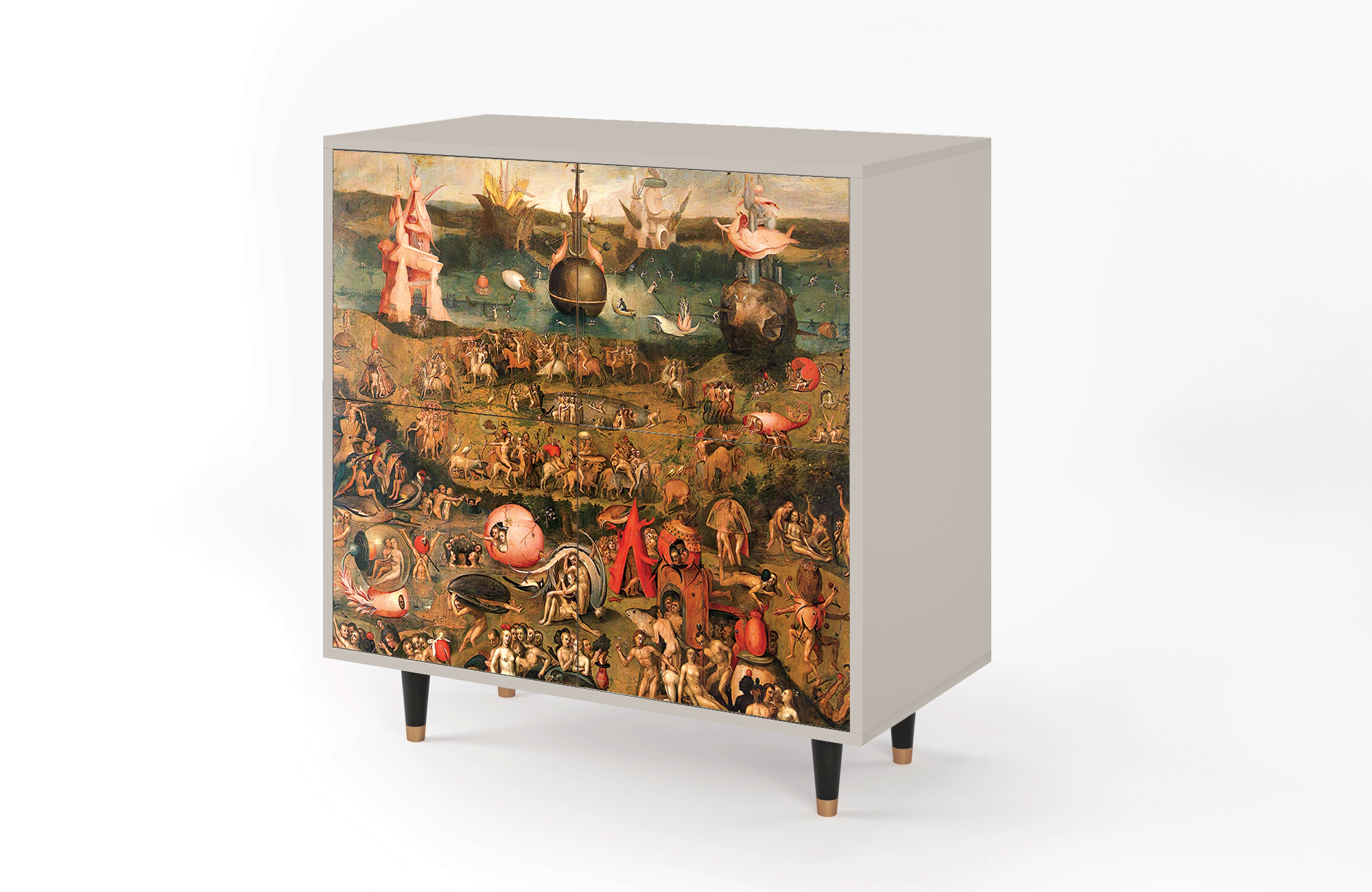 Комод - STORYZ - BS3 Garden of Earthly Delights by Hieronymus Bosch, 94 x 96 x 48 см, Сатин - фотография № 3