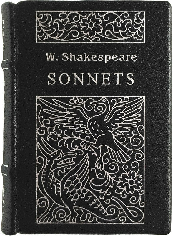 Миниатюрная книга в кожаном переплете. W. Shakespeare «Sonnets» (eng)