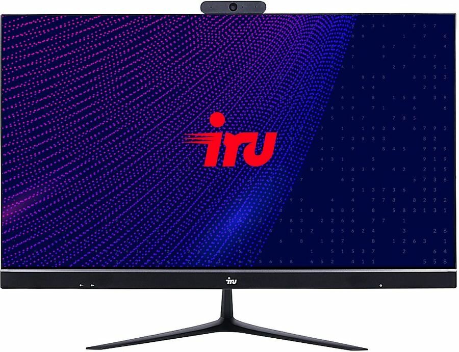 Моноблок 23.8'' iRu Ryzen 5 3400GE/8GB/256GB SSD/FHD/Radeon Graphics/CR/GbitEth/WiFi/BT/Cam/черный - фото №1