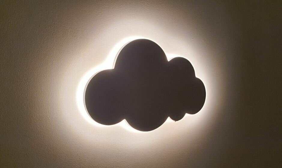Светильник-ночник "Облако" 40см, выключатель кнопочка, белая теплая подсветка - фотография № 8
