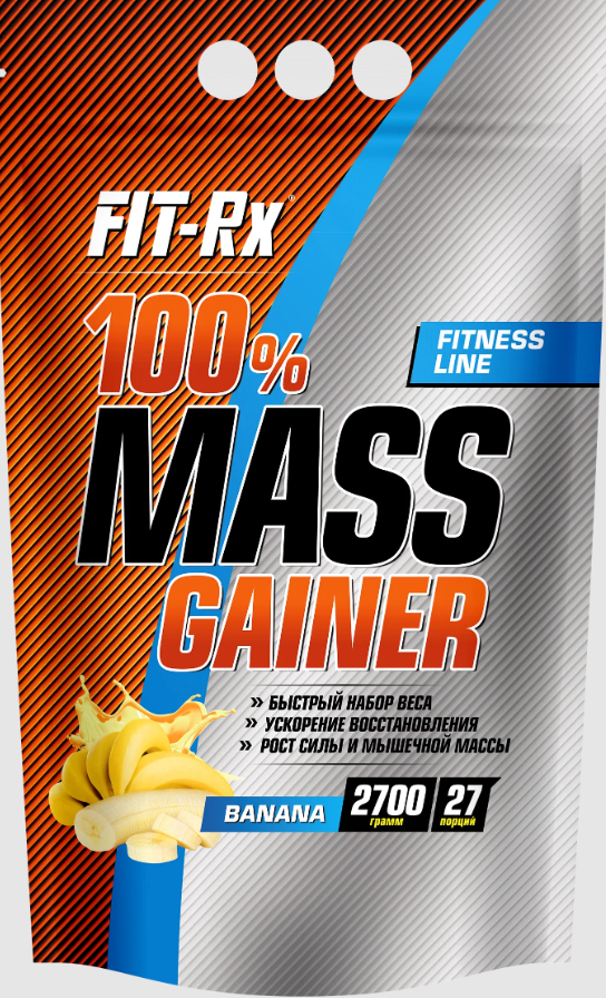 FIT- Rx 100% Mass Gainer - 100% Масс Гейнер банан, 2700 гр