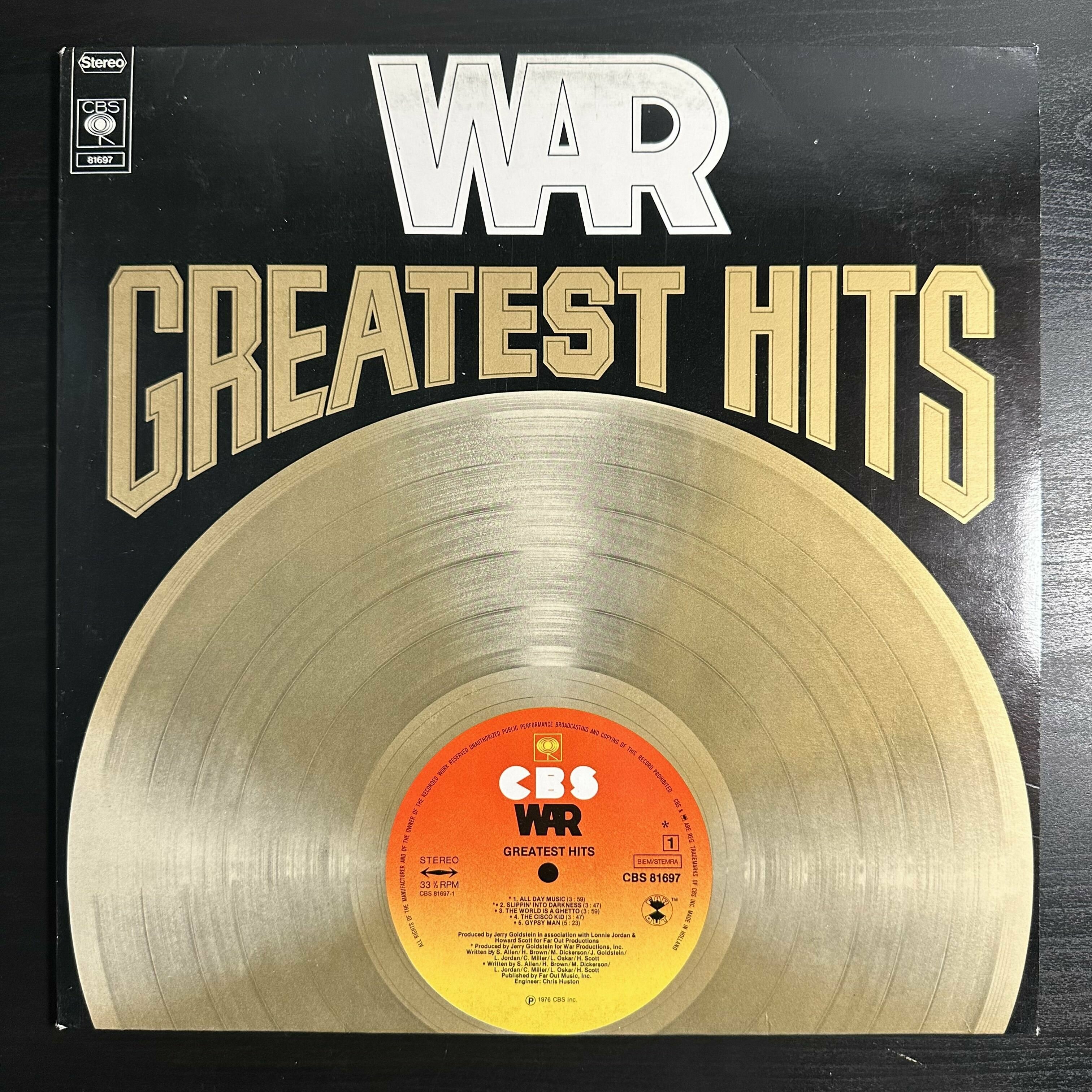 Виниловая пластинка War Greatest Hits (Голландия 1976г.)