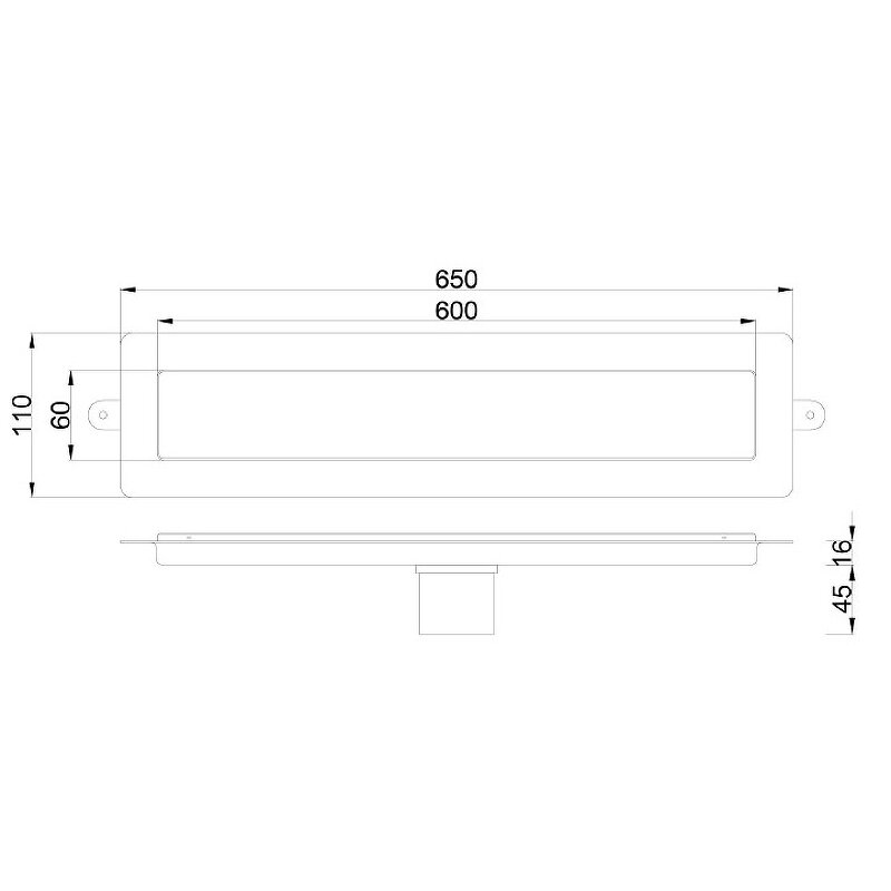 Душевой лоток Boheme Premium Linear 60 982-60-MG с решеткой Золото матовое - фотография № 3