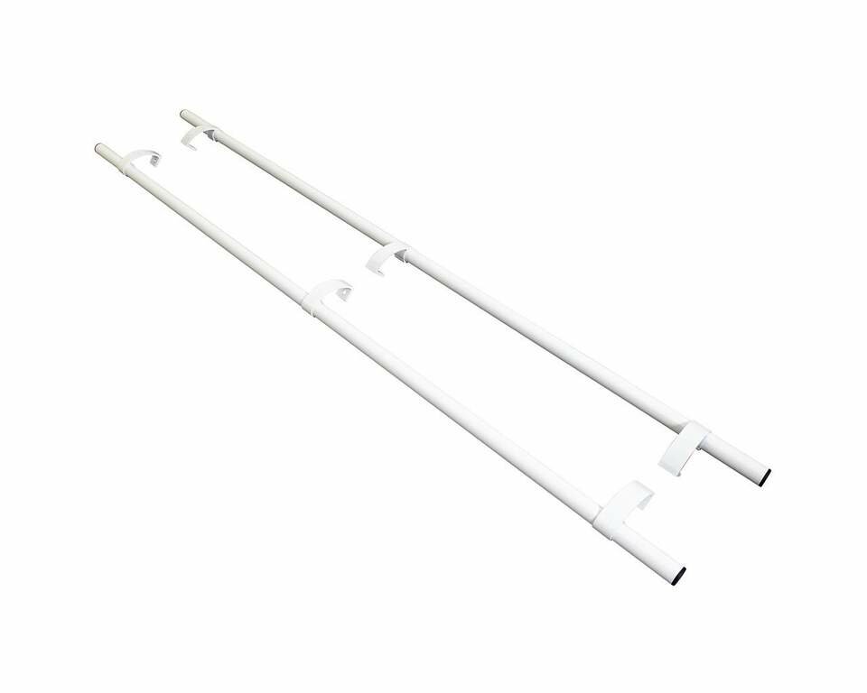 фото Ручка офисная прямая 1800мм с 3 креплениями Белый RAL9016