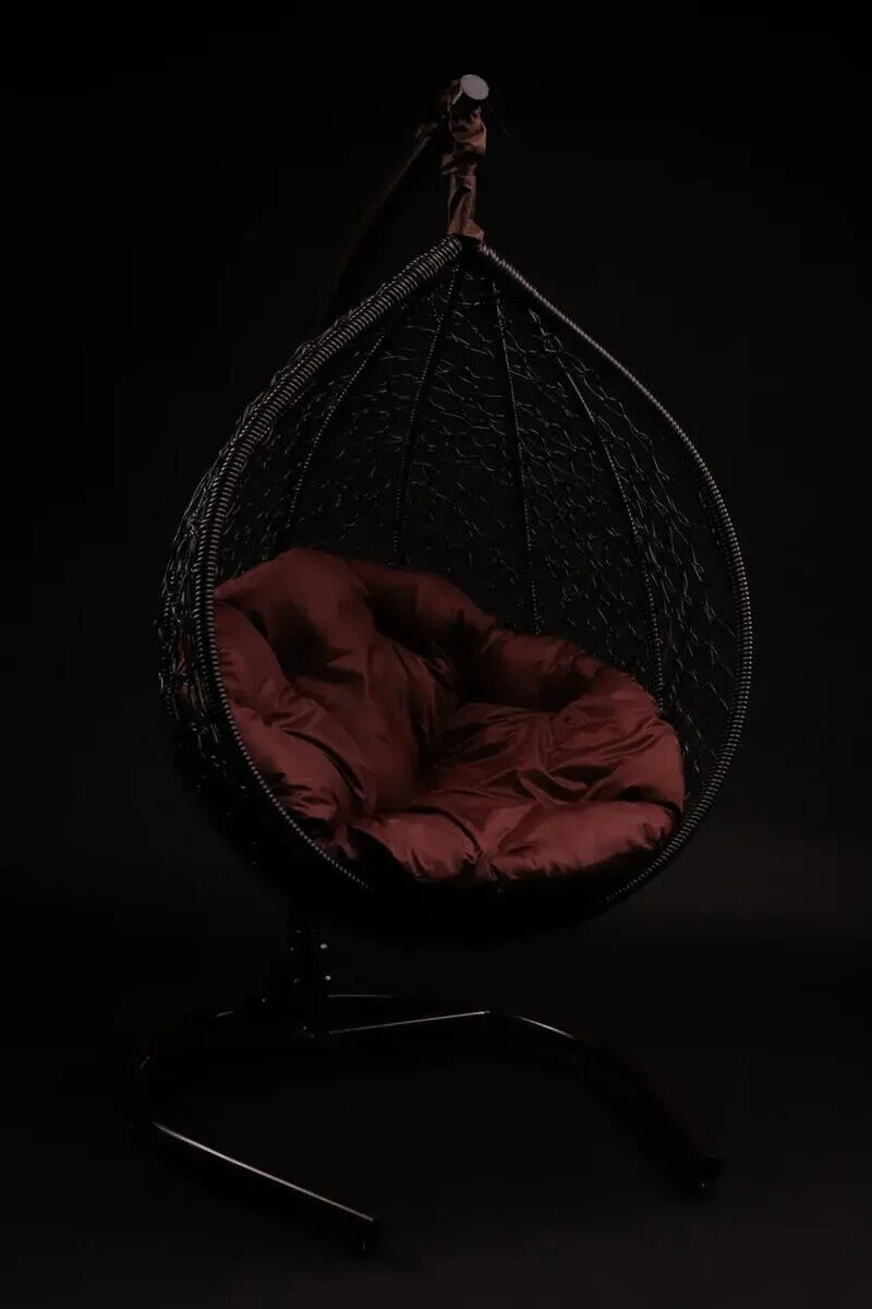 Подвесное кресло 180х105х68 ( ВХШхГ ) см, Frank шоколад с шоколадной подушкой - фотография № 3