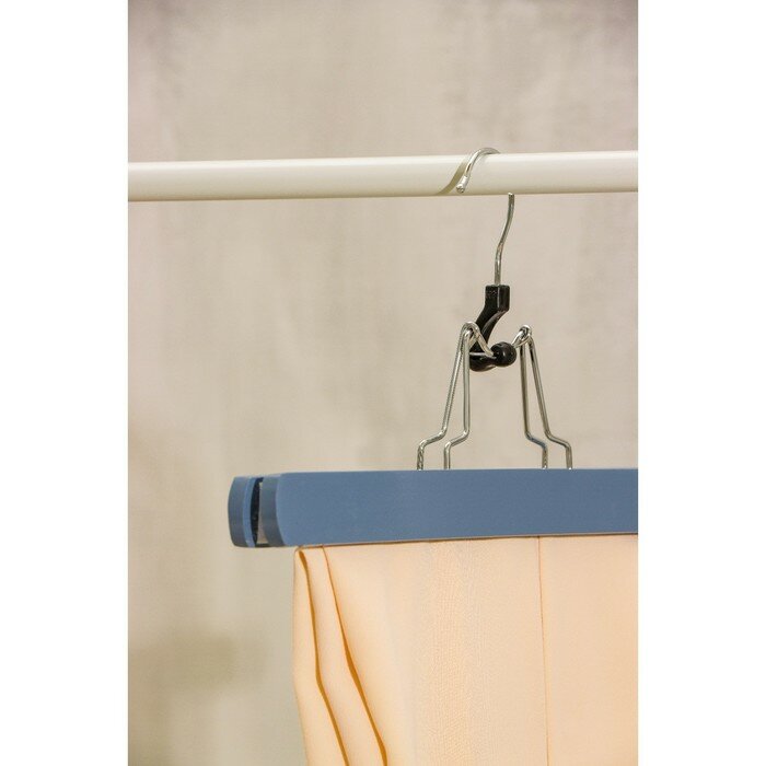 LaDо́m Вешалка деревянная для брюк и юбок «Тэри», 2 шт, 30×16×2 см, цвет графитовый - фотография № 8
